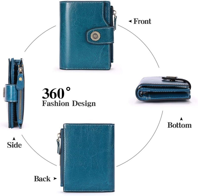 FALAN MULE Small Wallet for Women Leather Bifold Compact Small Womens Wallet with RFID Blocking - Image 4